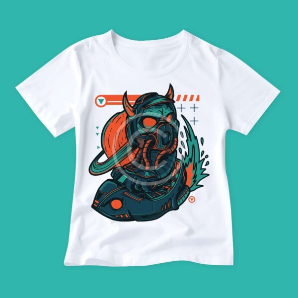 Space demon print - custom printed apparel by AwesomizedTees